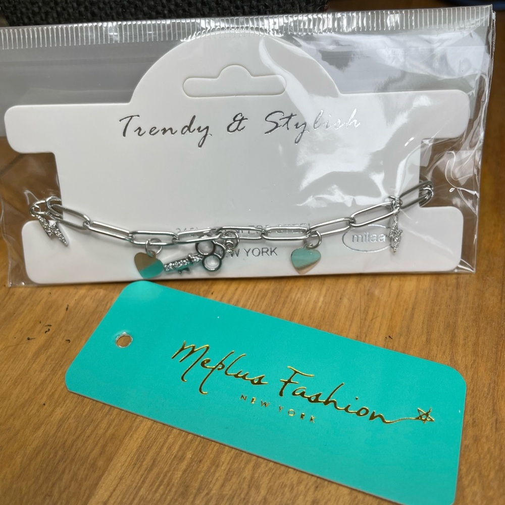 Trendy  Silver Charm Anklet Bracelet